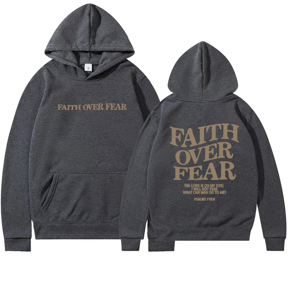 Faith Over Fear Christian Hoodie Unisex